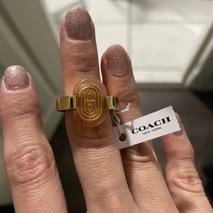 Coach gold ring